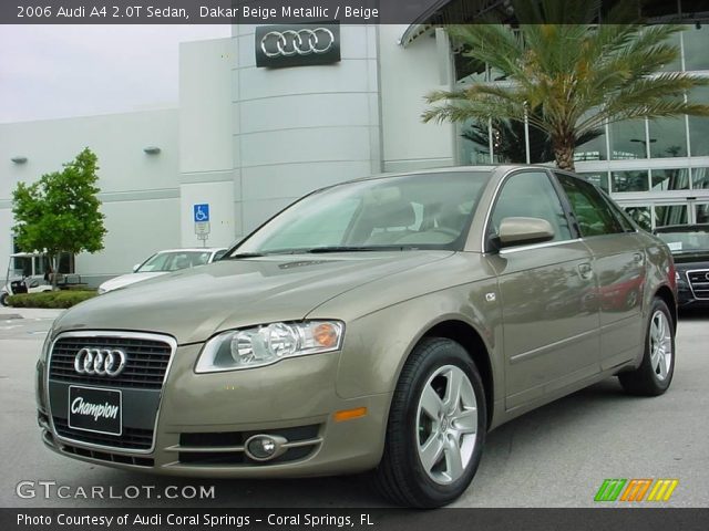 2006 Audi A4 2.0T Sedan in Dakar Beige Metallic