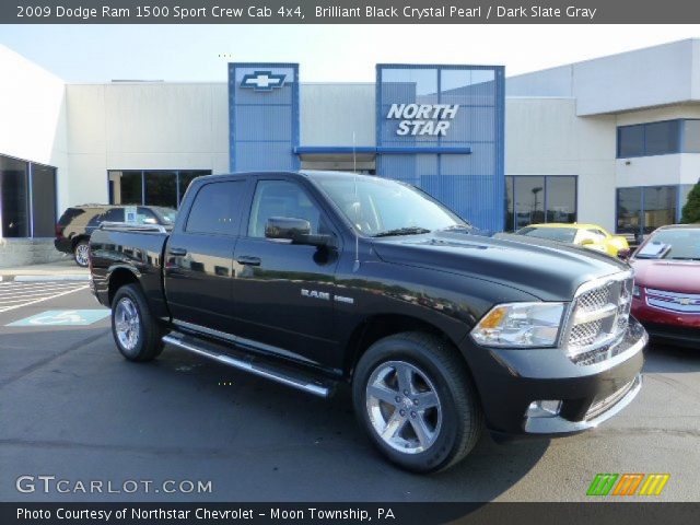 2009 Dodge Ram 1500 Sport Crew Cab 4x4 in Brilliant Black Crystal Pearl
