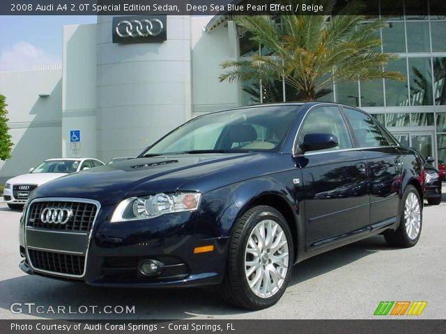 2008 Audi A4 2.0T Special Edition Sedan in Deep Sea Blue Pearl Effect