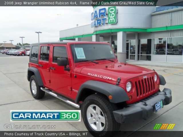 2008 Jeep Wrangler Unlimited Rubicon 4x4 in Flame Red