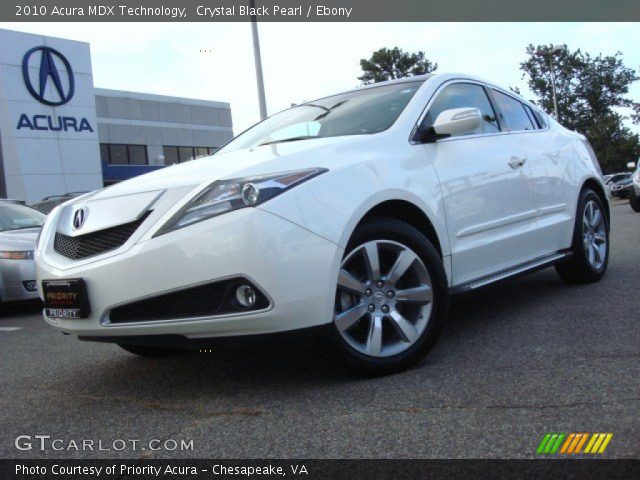 2010 Acura MDX Technology in Crystal Black Pearl
