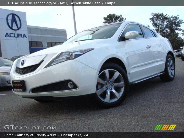 2011 Acura ZDX Technology SH-AWD in Aspen White Pearl