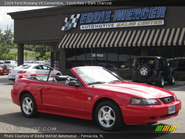 2004 Ford Mustang V6 Convertible in Torch Red