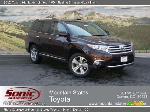 2012 Toyota Highlander Limited 4WD in Sizzling Crimson Mica