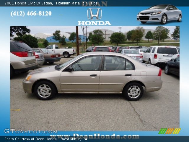 2001 Honda Civic LX Sedan in Titanium Metallic