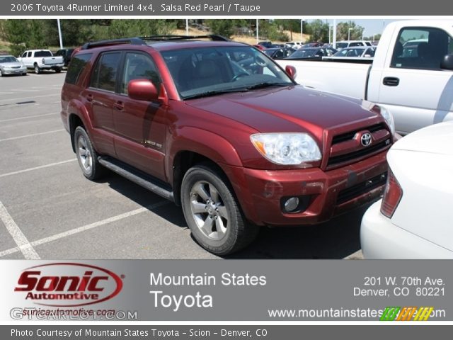 2006 Toyota 4Runner Limited 4x4 in Salsa Red Pearl