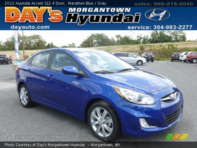 2013 Hyundai Accent GLS 4 Door in Marathon Blue