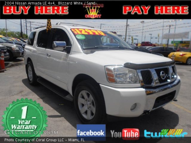 2004 Nissan Armada LE 4x4 in Blizzard White