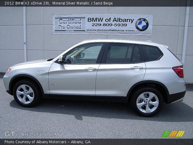 2012 BMW X3 xDrive 28i in Mineral Silver Metallic