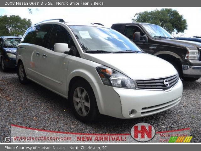 2008 Nissan Quest 3.5 SE in Nordic White Pearl