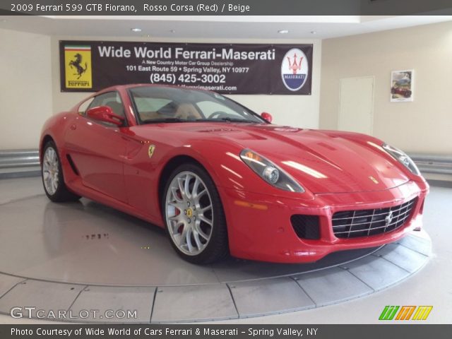 2009 Ferrari 599 GTB Fiorano  in Rosso Corsa (Red)