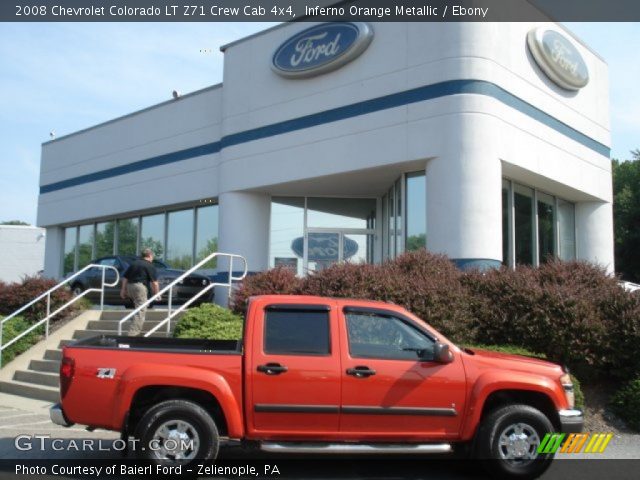 2008 Chevrolet Colorado LT Z71 Crew Cab 4x4 in Inferno Orange Metallic