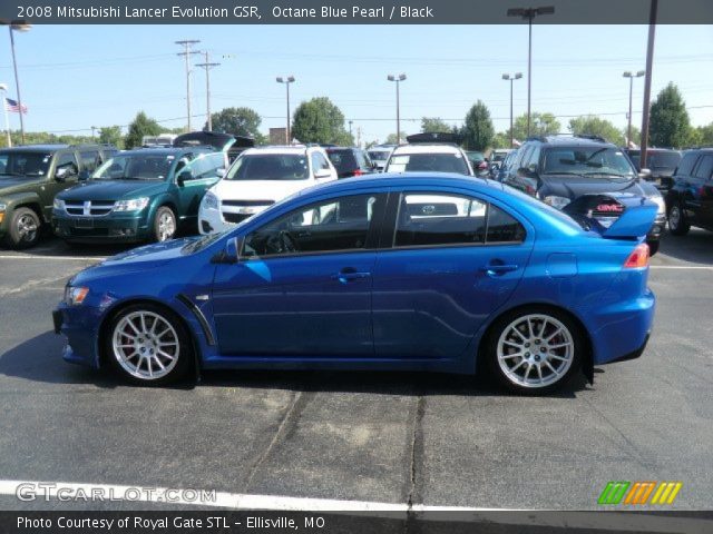 2008 Mitsubishi Lancer Evolution GSR in Octane Blue Pearl