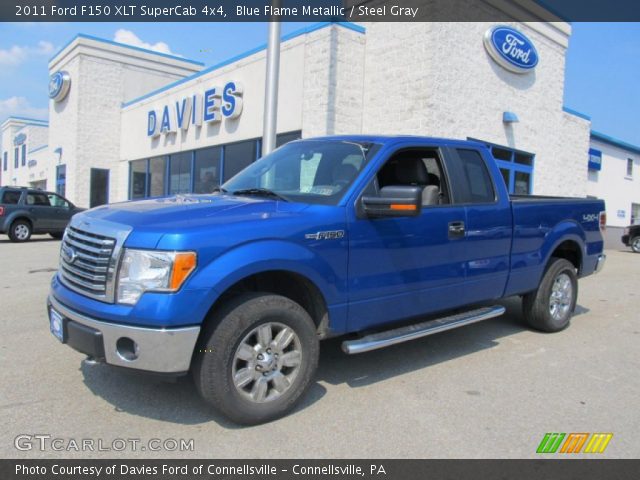 2011 Ford F150 XLT SuperCab 4x4 in Blue Flame Metallic