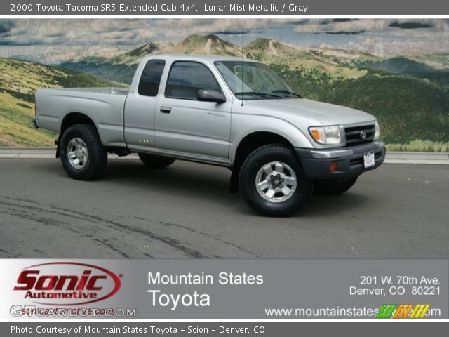 2000 Toyota Tacoma SR5 Extended Cab 4x4 in Lunar Mist Metallic