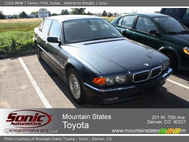 2000 BMW 7 Series 740iL Sedan in Anthracite Metallic