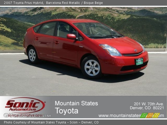 2007 Toyota Prius Hybrid in Barcelona Red Metallic