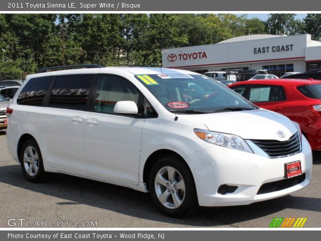 2011 Toyota Sienna LE in Super White