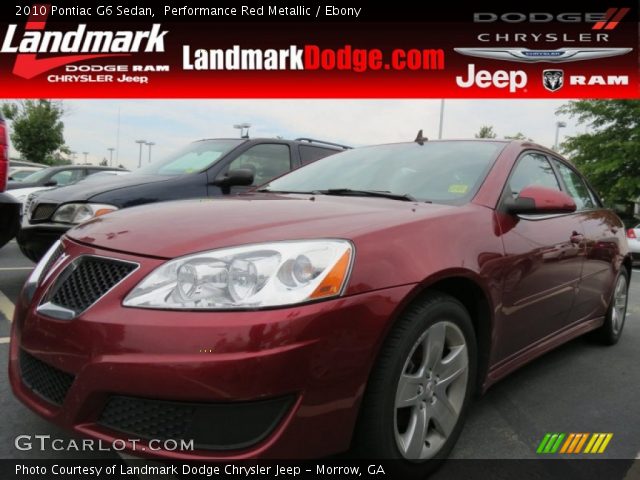 2010 Pontiac G6 Sedan in Performance Red Metallic