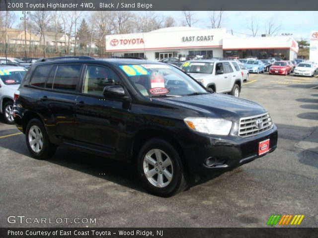 2008 Toyota Highlander 4WD in Black