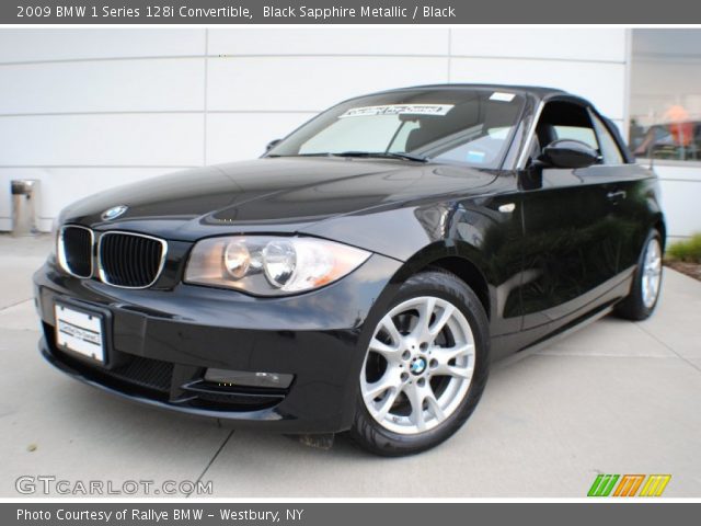 2009 BMW 1 Series 128i Convertible in Black Sapphire Metallic