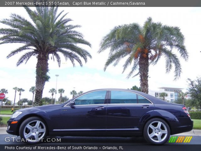 2007 Mercedes-Benz S 550 Sedan in Capri Blue Metallic