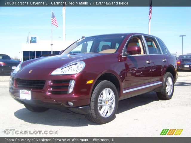 2008 Porsche Cayenne S in Carmona Red Metallic