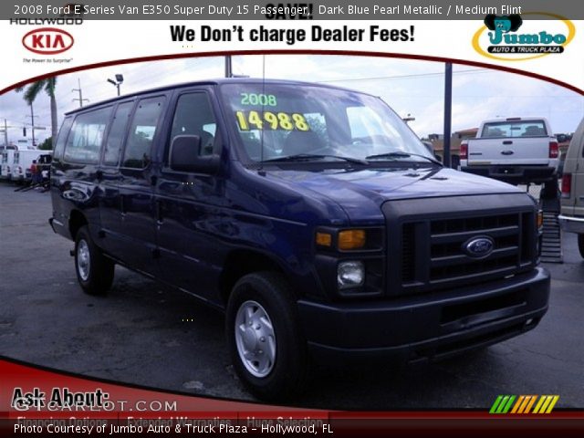 2008 Ford E Series Van E350 Super Duty 15 Passenger in Dark Blue Pearl Metallic