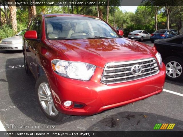 2008 Toyota Highlander Sport in Salsa Red Pearl