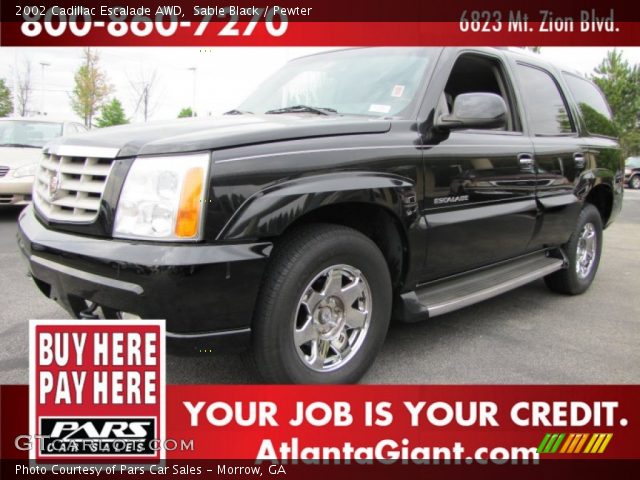 2002 Cadillac Escalade AWD in Sable Black