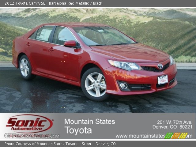 2012 Toyota Camry SE in Barcelona Red Metallic