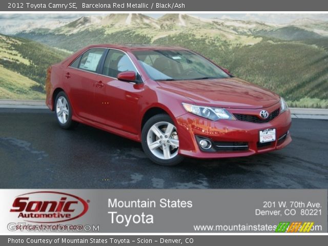 2012 Toyota Camry SE in Barcelona Red Metallic