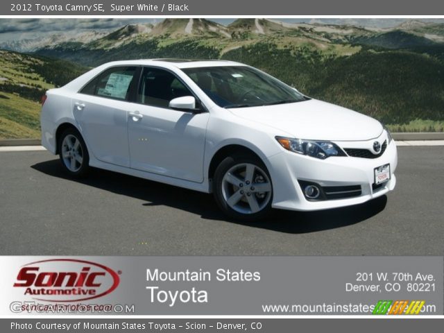 2012 Toyota Camry SE in Super White