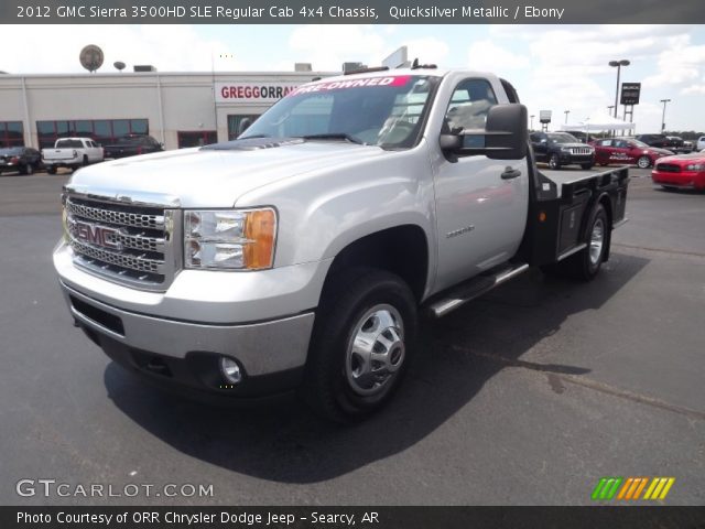 2012 GMC Sierra 3500HD SLE Regular Cab 4x4 Chassis in Quicksilver Metallic