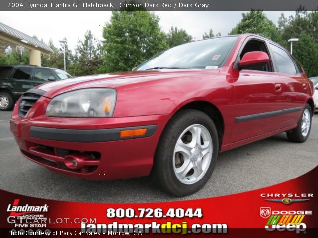 2004 Hyundai Elantra GT Hatchback in Crimson Dark Red