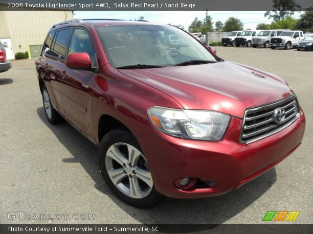 2008 Toyota Highlander Sport 4WD in Salsa Red Pearl
