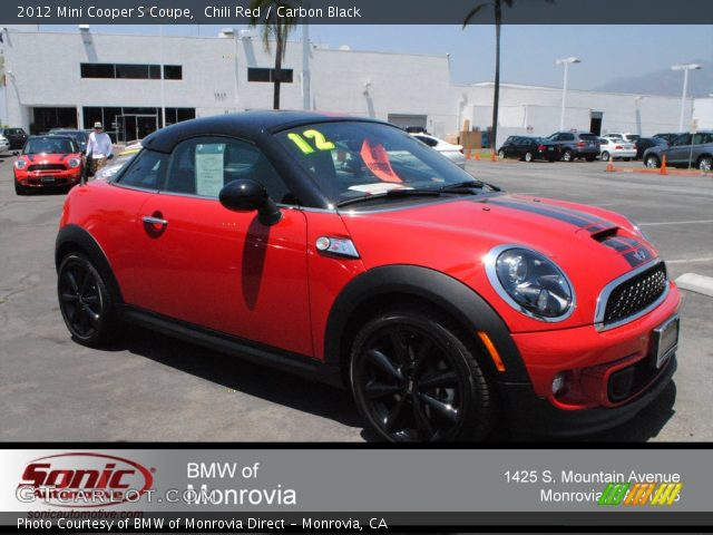 2012 Mini Cooper S Coupe in Chili Red