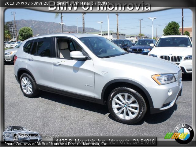 2013 BMW X3 xDrive 28i in Titanium Silver Metallic