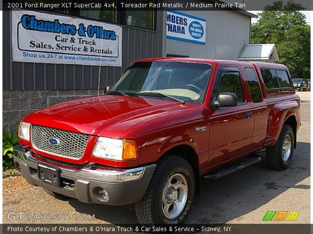 2001 Ford Ranger XLT SuperCab 4x4 in Toreador Red Metallic