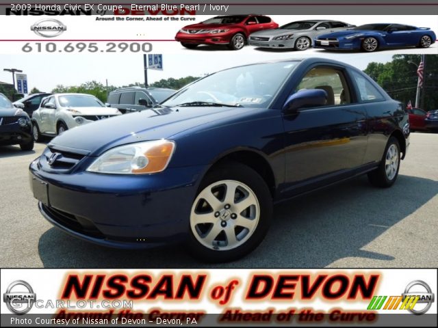 2003 Honda Civic EX Coupe in Eternal Blue Pearl