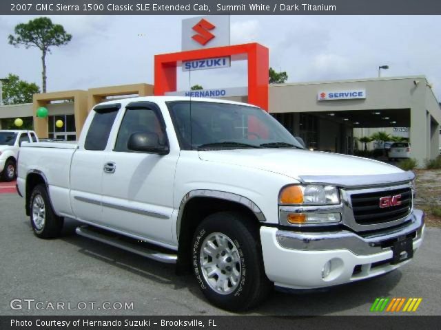 2007 GMC Sierra 1500 Classic SLE Extended Cab in Summit White
