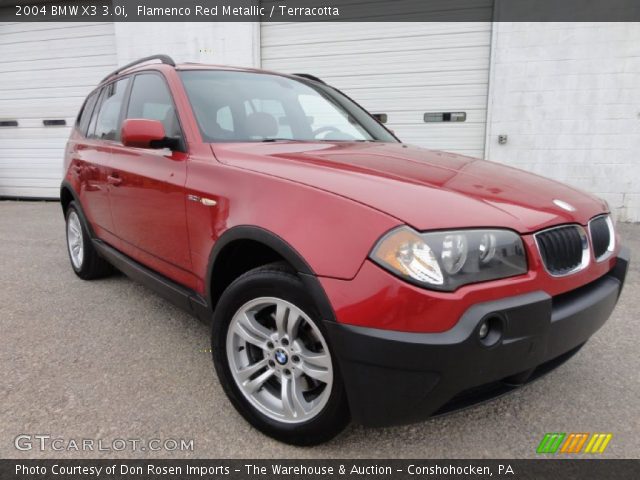 2004 BMW X3 3.0i in Flamenco Red Metallic