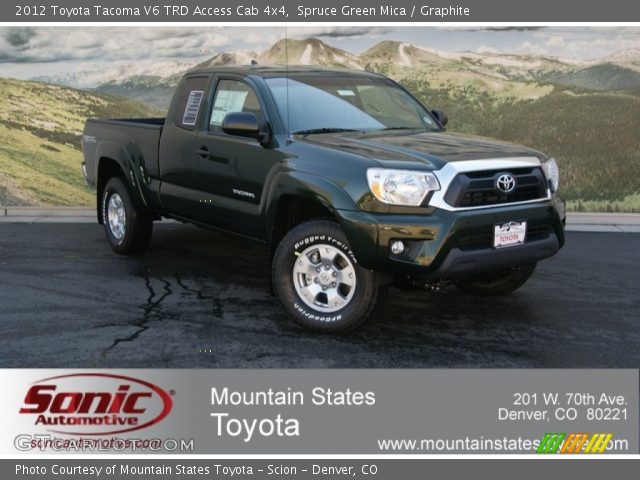 2012 Toyota Tacoma V6 TRD Access Cab 4x4 in Spruce Green Mica