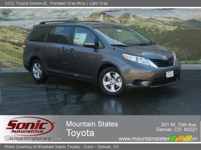 2012 Toyota Sienna LE in Predawn Gray Mica