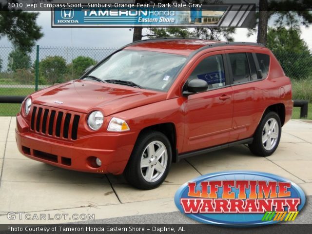 2010 Jeep Compass Sport in Sunburst Orange Pearl