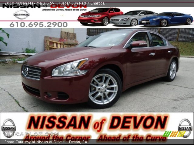 2010 Nissan Maxima 3.5 SV in Tuscan Sun Red