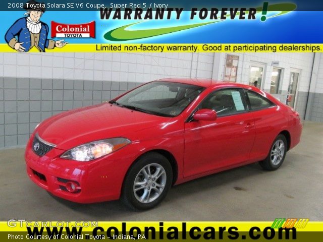 2008 Toyota Solara SE V6 Coupe in Super Red 5