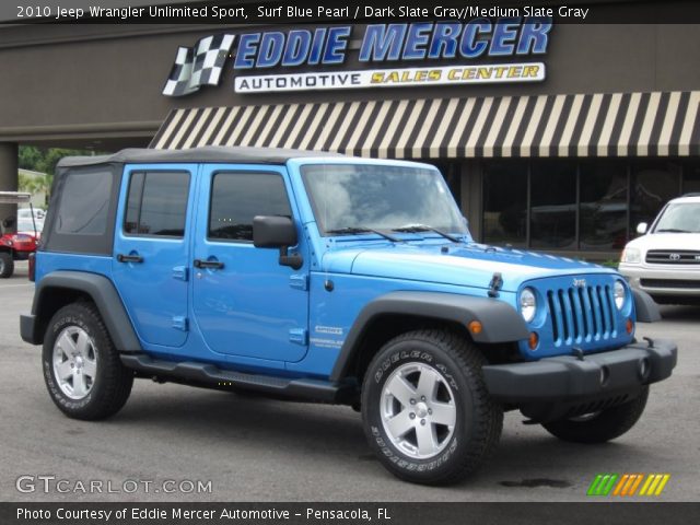 2010 Jeep Wrangler Unlimited Sport in Surf Blue Pearl