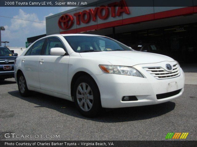 2008 Toyota Camry LE V6 in Super White