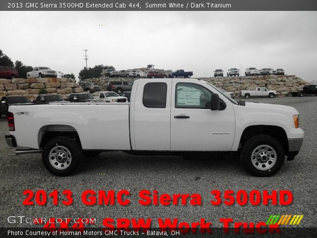 2013 GMC Sierra 3500HD Extended Cab 4x4 in Summit White